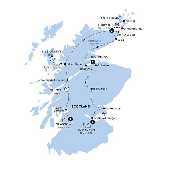 Country Roads of Scotland - Classic Group route map