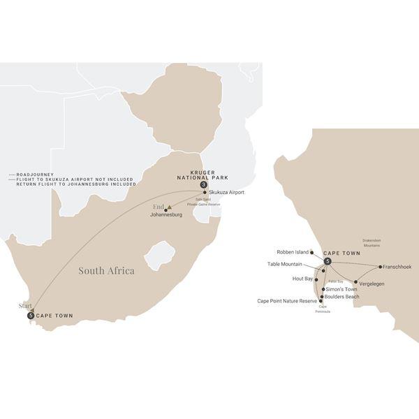 Spectacular South Africa route map