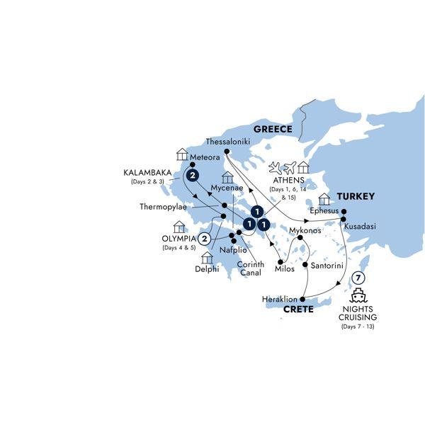 Grecian Fables Idyllic - Superior, Classic Group route map