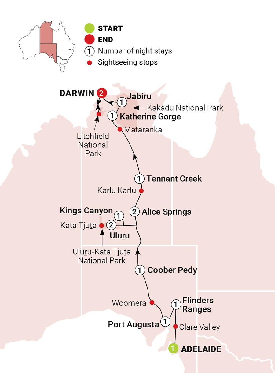Outback Adventure route map