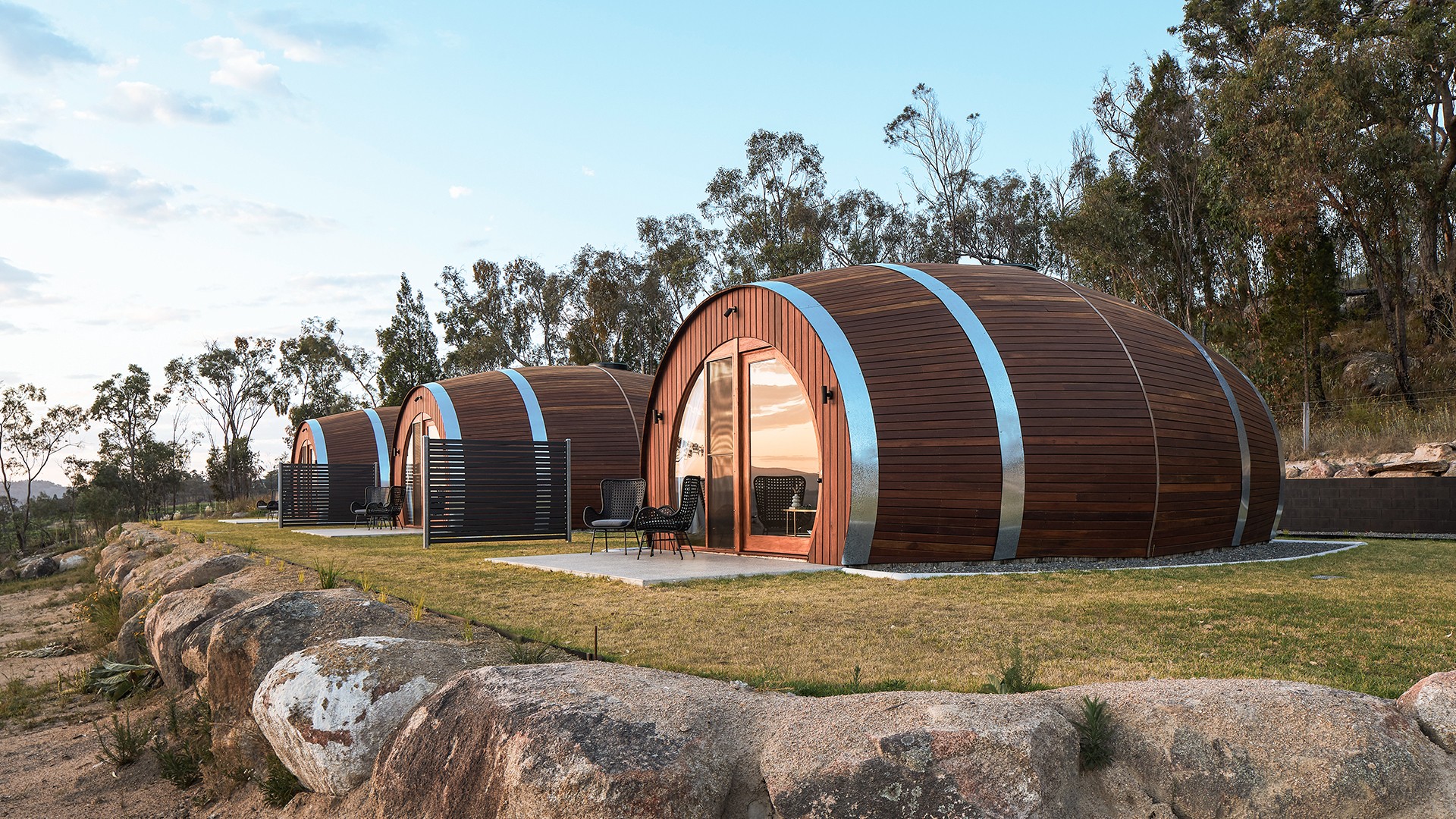 Grand Opening Queensland AdultsOnly Wine Barrel Retreat Overlooking