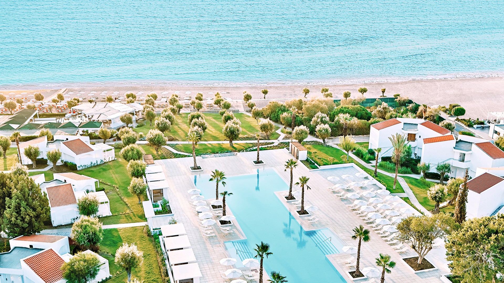 All-Inclusive Rhodes Greek Island Escape with Private Beach Access, Guaranteed Sea View Upgrade 