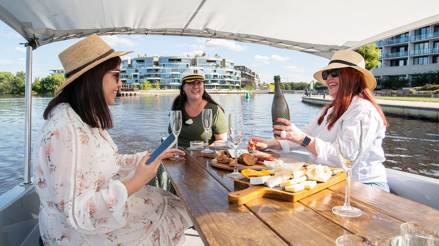 Canberra Explore Lake Burley Griffin with OneHour Electric Boat Hire