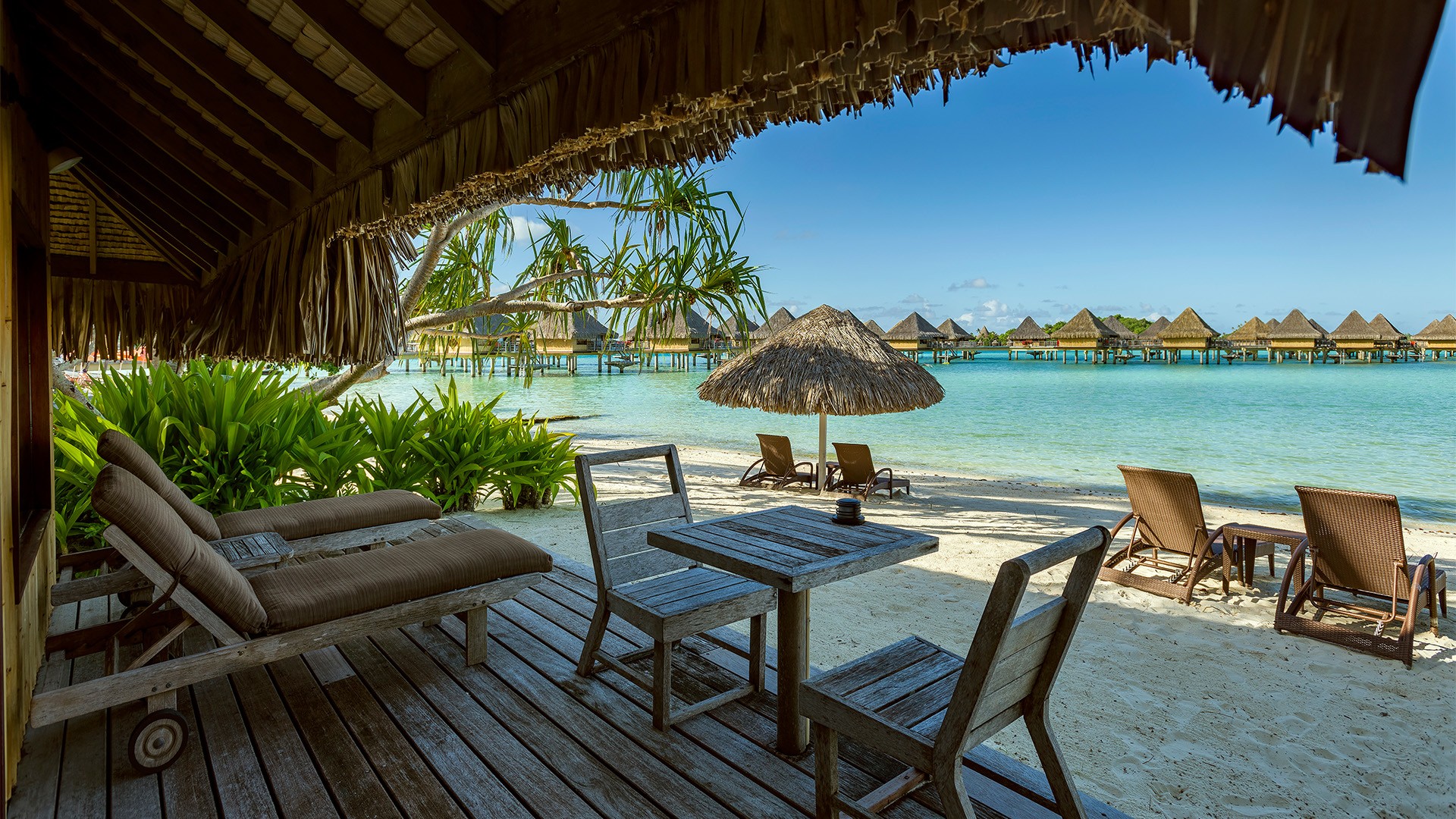 Map Of Intercontinental Le Moana Bora Bora Bungalows Taha'a Resorts: