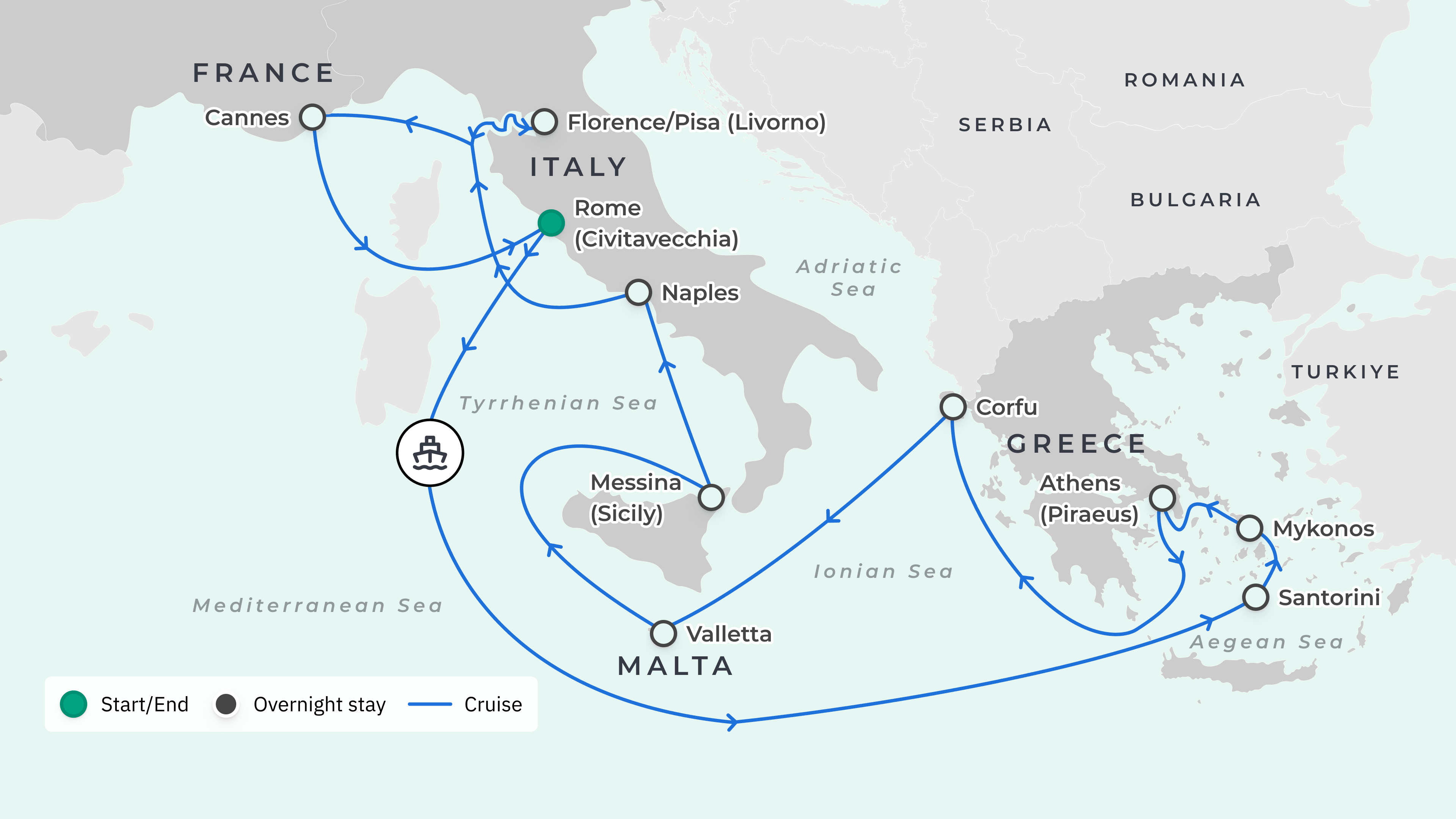Ultimate Greek Islands & Italy Norwegian Cruise Line Voyage with Rome Stay & Premium Drinks