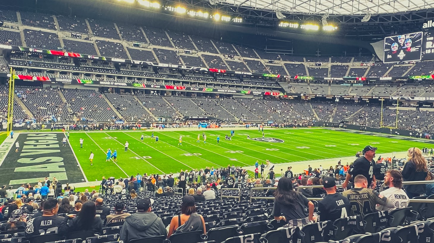 Las Vegas Raiders End Zone At Allegiant Stadium Panoramic