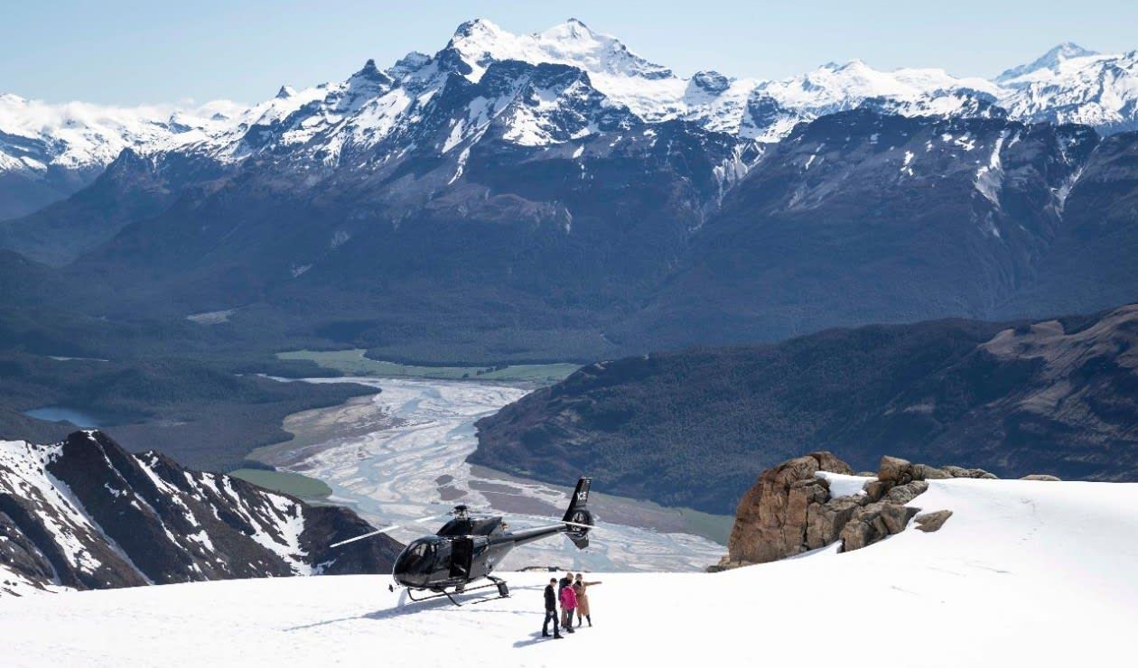 Atterrissage sur neige au départ de Glenorchy