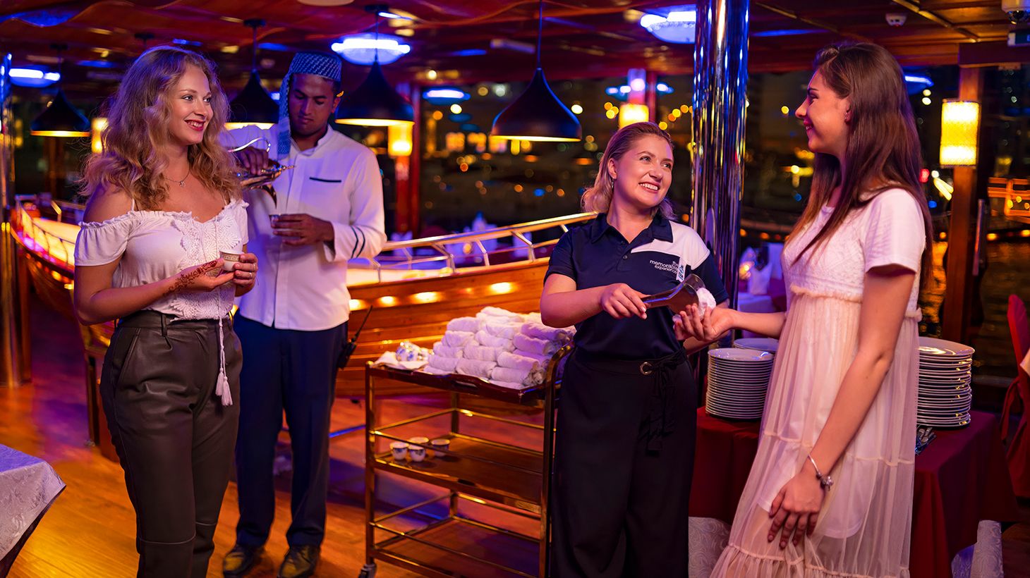 Two-Hour Scenic Dubai Marina Evening Dhow Cruise with an International Buffet Dinner & Hotel Transfers 6