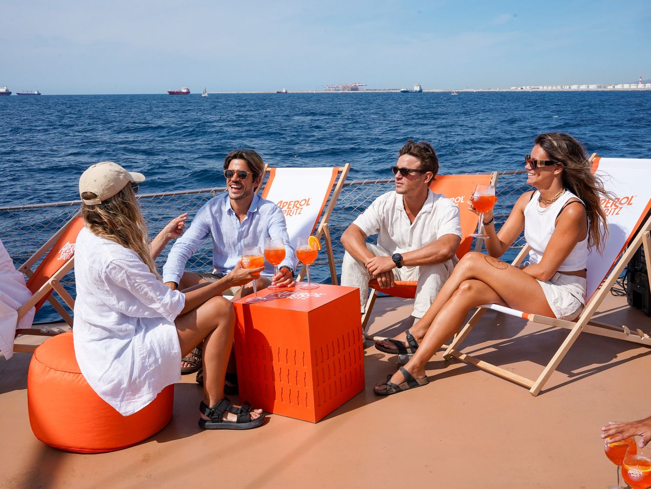 Sunset or Day Catamaran Cruise with Drink in Barcelona by Aperol
