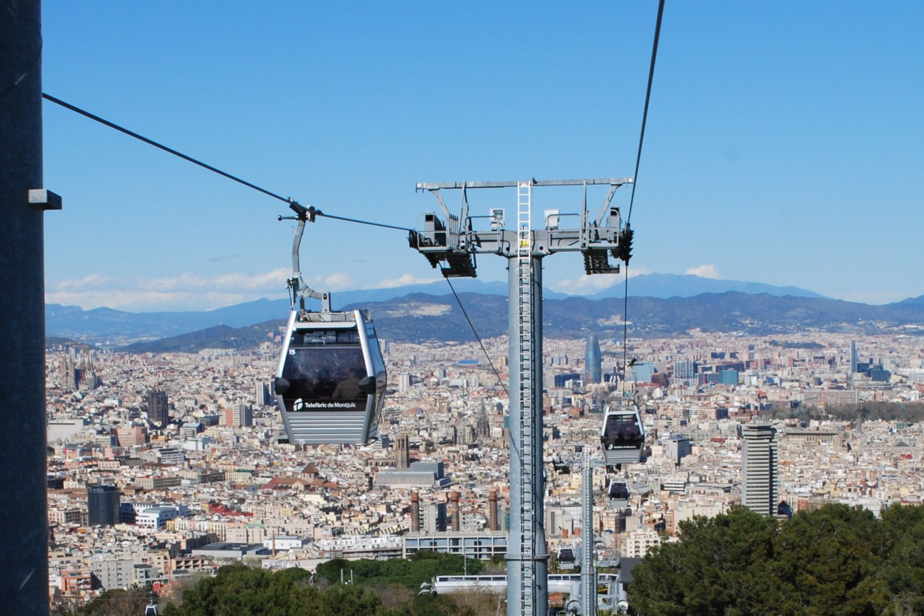 The Monjuic cable car ticket with audio guide in Barcelona