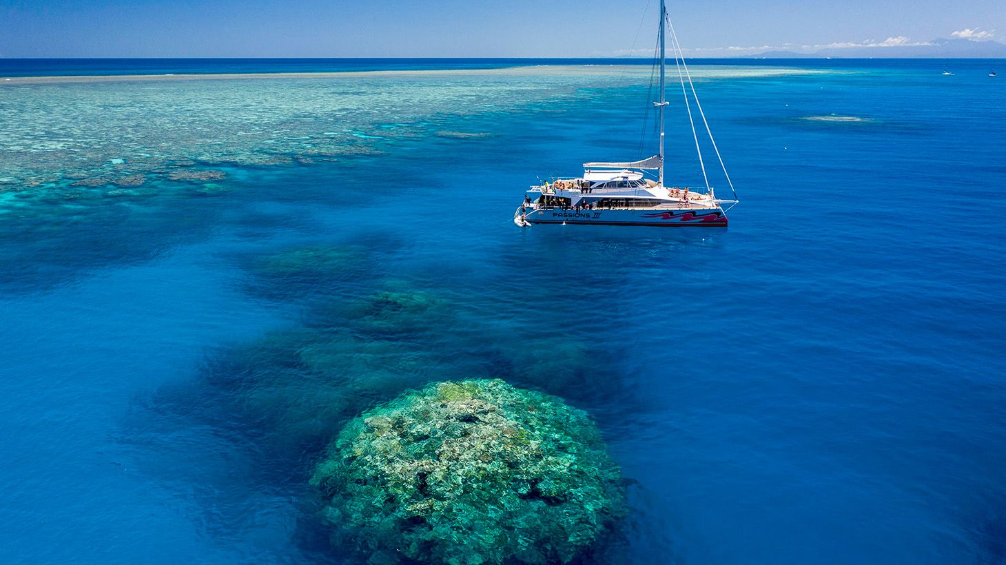 Full-Day Outer Great Barrier Reef Sailing Tour to Two Reef Sites with Buffet Lunch
